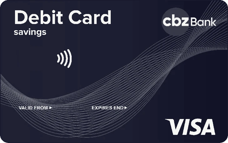 CBZ Bank Visa debit card artwork during production
